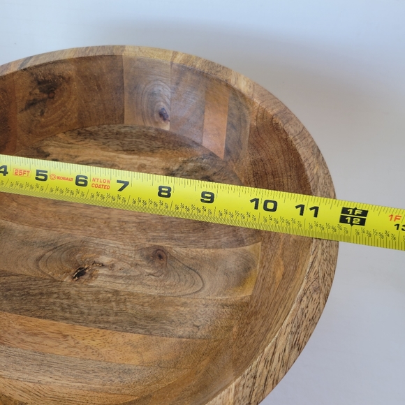 Wooden Bowl Decrotive Decor Real Wood New - Picture 5 of 8